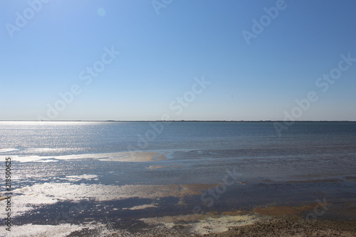 evening clouds over the river