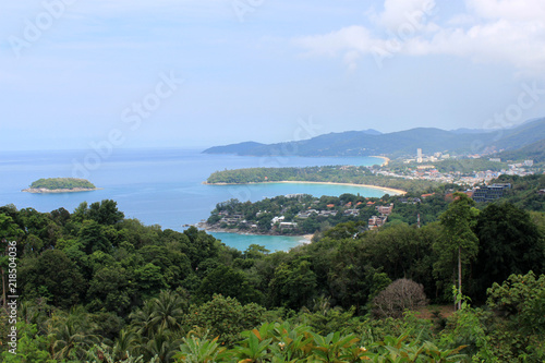 Natural landscape. The coastal strip  the beaches of the tropical island of Phuket. Thailand.