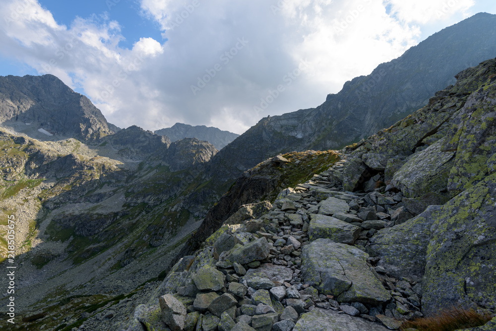 Hiking trail in the High Tatra near Morskie Oko