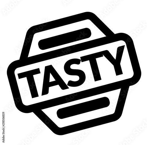 tasty black stamp