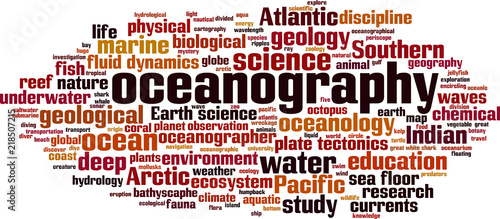 Oceanography word cloud