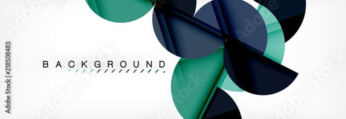 Circle abstract background, geometric illustration