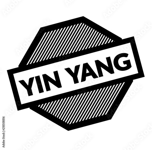 ying yang black stamp