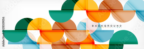 Circle abstract background, geometric illustration