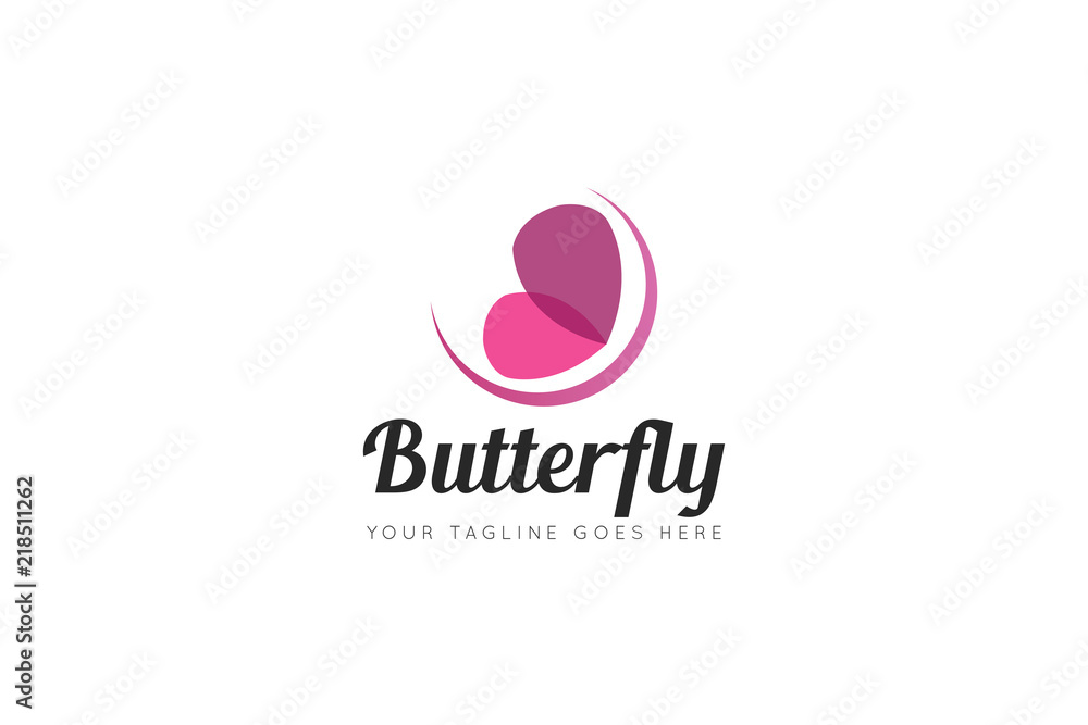 Fototapeta premium butterfly logo and icon Vector design Template. Vector Illustrator Eps.10