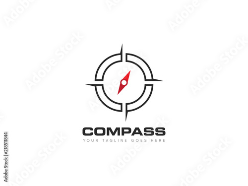 compass logo, icon, symbol, design template