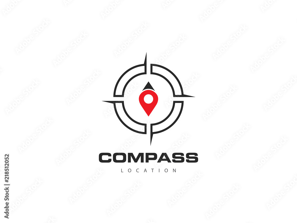compass location logo, icon, symbol, design template compass location logo, icon, symbol, design template