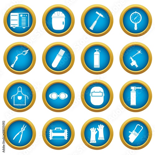 Welding icons blue circle set isolated on white for digital marketing Free Download Welding icons blue circle set isolated on white for digital marketing - GFXLoad