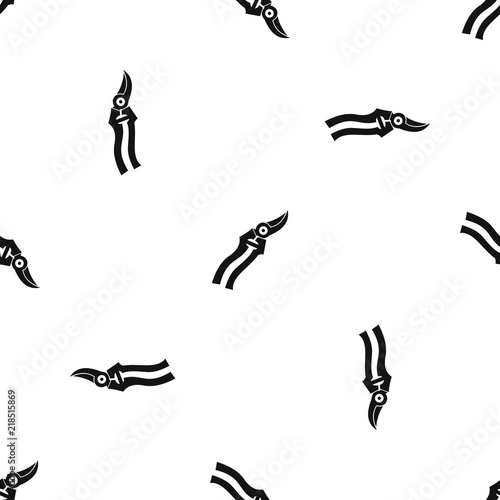 Garden shears pattern repeat seamless in black color for any design. Vector geometric illustration