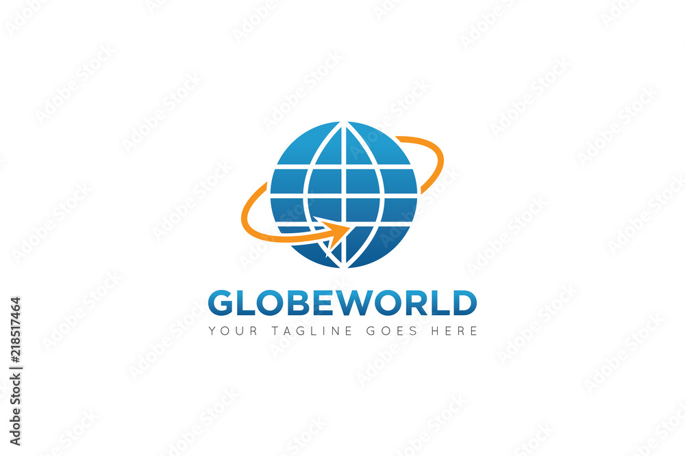 globe logo and icon Vector design Template