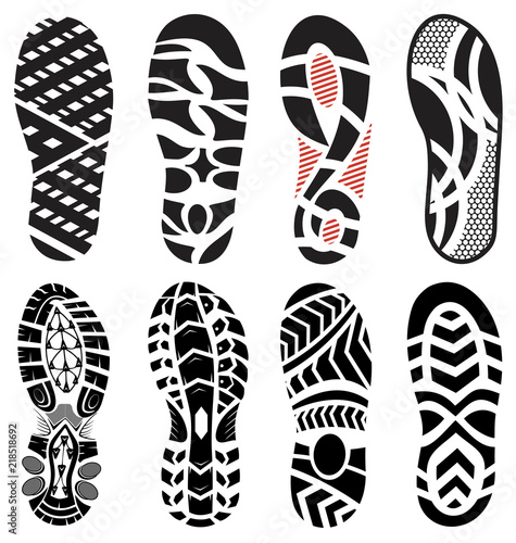 footprint  shoes vector