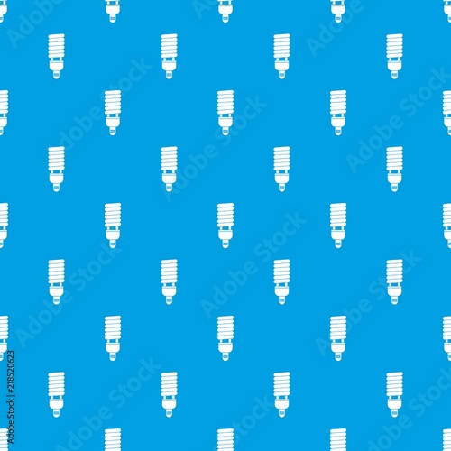 Fluorescent bulb pattern repeat seamless in blue color for any design. Vector geometric illustration