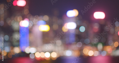 Photography Blur of city view at night