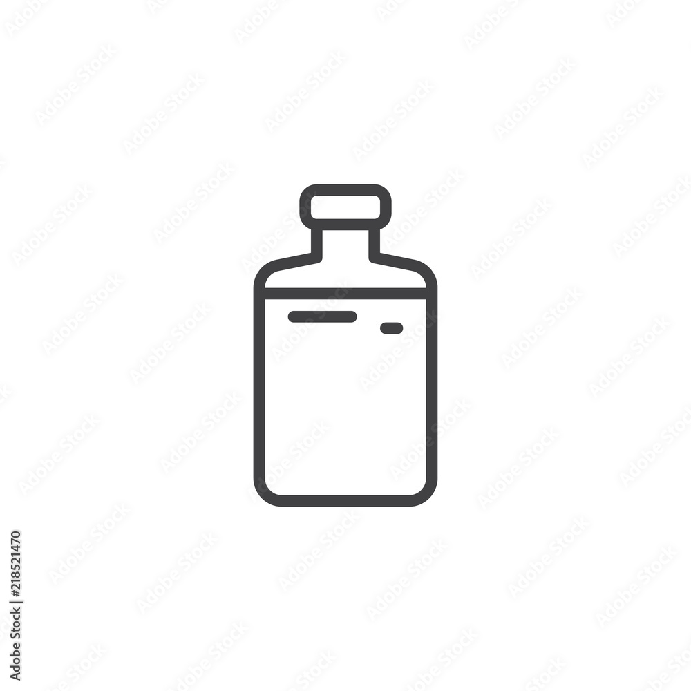 Liquid bottle outline icon. linear style sign for mobile concept and web design. Bottle glassware simple line vector icon. Symbol, logo illustration. Pixel perfect vector graphics Liquid bottle outline icon. linear style sign for mobile concept and web design. Bottle glassware simple line vector icon. Symbol, logo illustration. Pixel perfect vector graphics