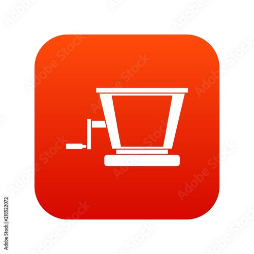 Old grape juicer icon digital red for any design isolated on white vector illustration