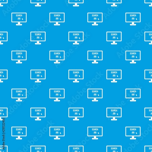 Search Job pattern repeat seamless in blue color for any design. Vector geometric illustration