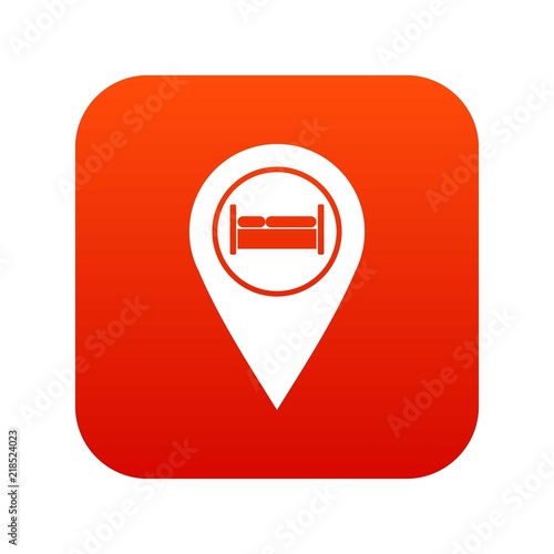 Bed, hostel, hotel sign icon digital red for any design isolated on white vector illustration Free Download Bed, hostel, hotel sign icon digital red for any design isolated on white vector illustration - GFXLoad
