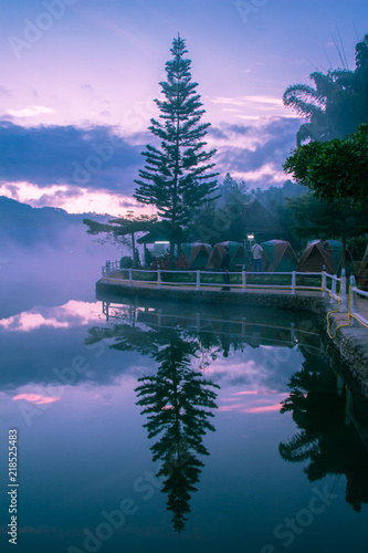 Reservoir at the Sunrise time