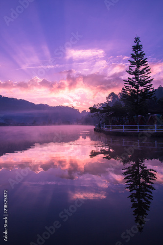 Reservoir at the Sunrise time