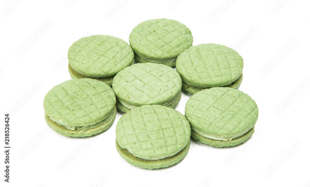 fruit biscuits sandwich isolated