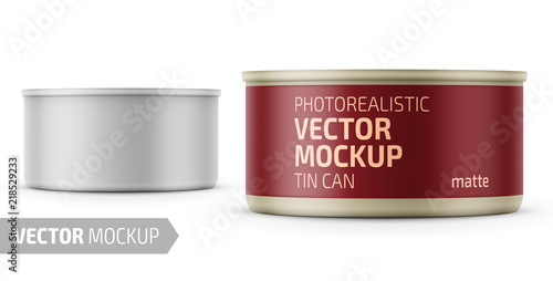 Tuna can with label and sample design.