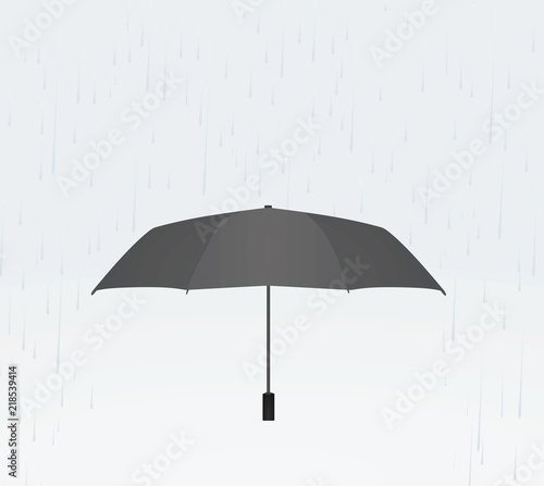Rain and umbrella. vector illustration