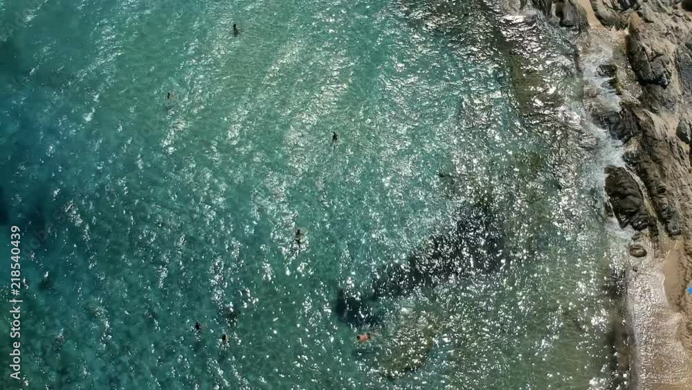 Aerial View of Beach With Crystal Clear Sea Water Aerial View of Beach With Crystal Clear Sea Water