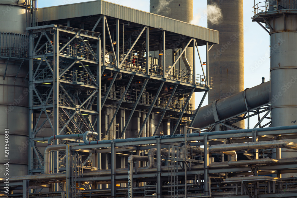 Power plant and Blue sky background Power plant and Blue sky background
