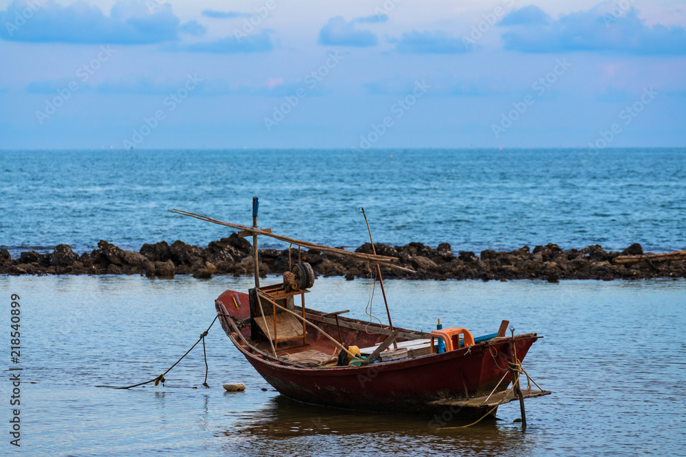 fishing boats on beach