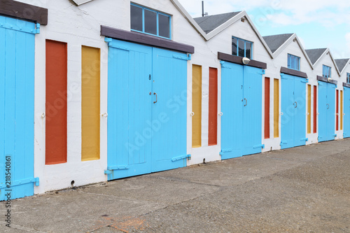 Wallpaper Mural Colorful boat shed with blue doors  Torontodigital.ca