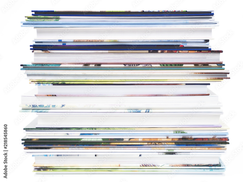 Stack of children's books on a white background. Stack of children's books on a white background.