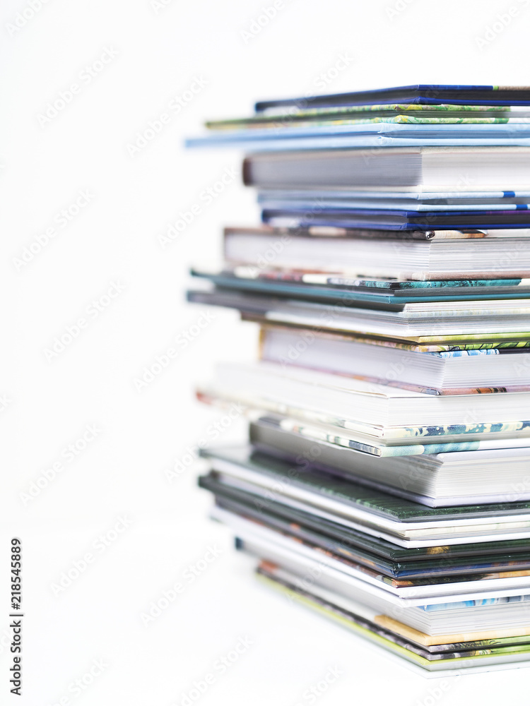 Stack of children's books on a white background. Stack of children's books on a white background.