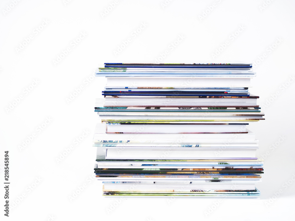 Stack of children's books on a white background. Stack of children's books on a white background.