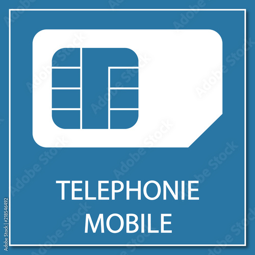 Logo téléphonie mobile.