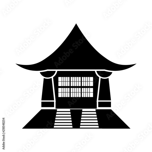 Traditional asian building icon