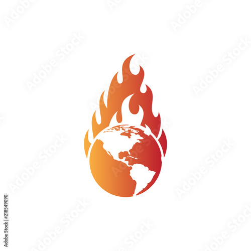 Global Warming logo icon vector template