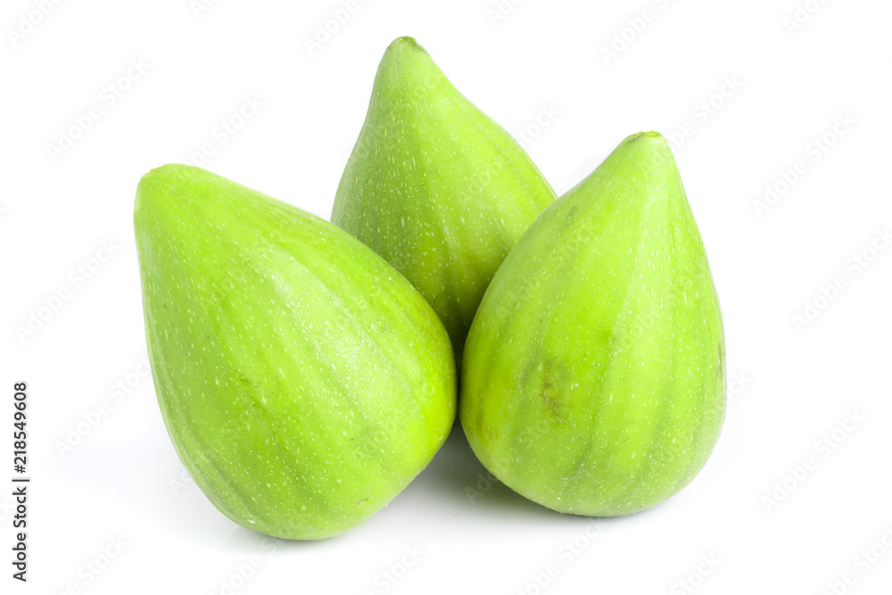 Ripe green fig fruit isolated on white background Ripe green fig fruit isolated on white background