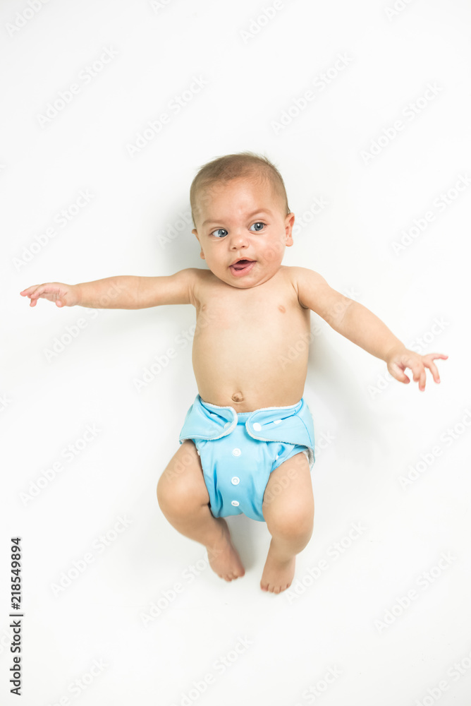 Baby in studio white isolated background Baby in studio white isolated background