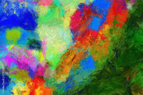 Fototapeta Naklejka Na Ścianę i Meble -  Oil painting. Abstract art. Big brush strokes. Background pattern. Hand drawn texture. Modern wall art. Creative print for canvas or paper.