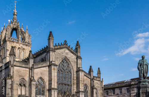 Картината върху платно Edinburgh, Scotland, UK - June 13, 2012; Statue of Walter Montagu Douglas Scott, Duke of Buccleuch and St