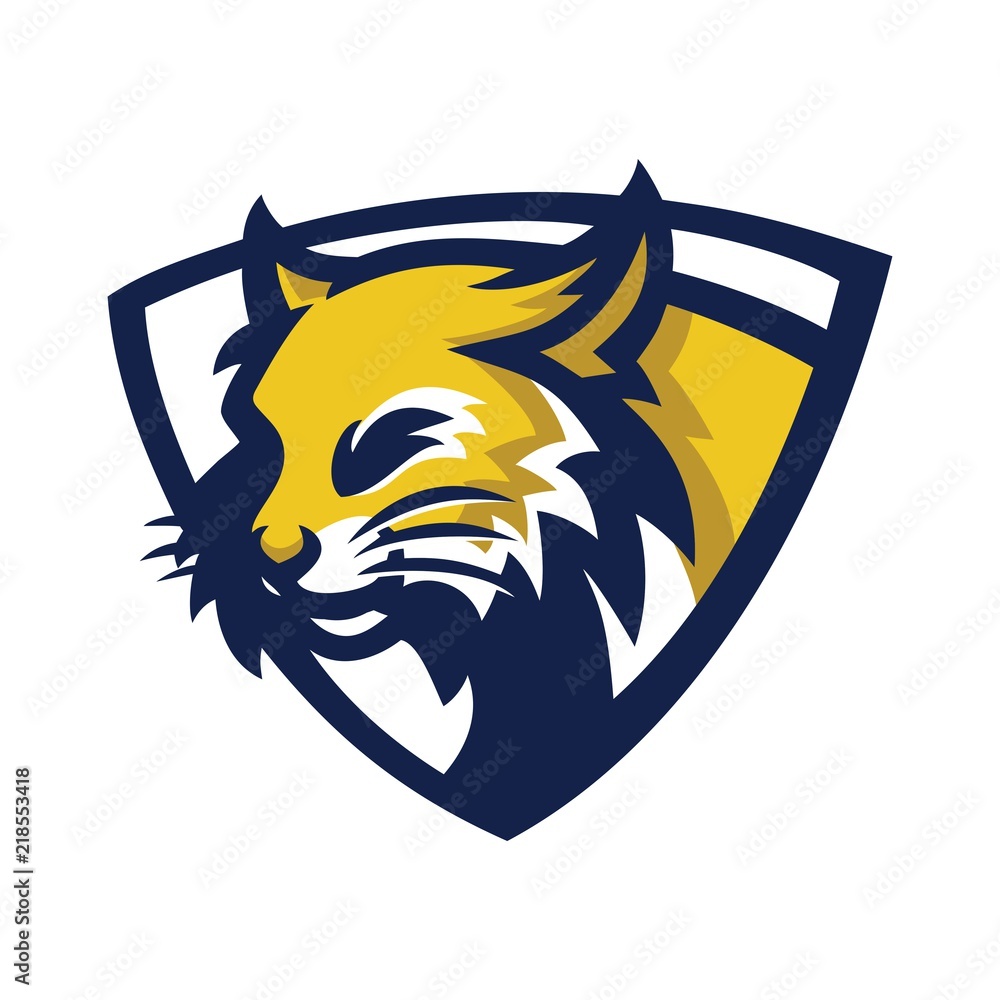 Fototapeta bobcat/lynx esport gaming mascot logo template