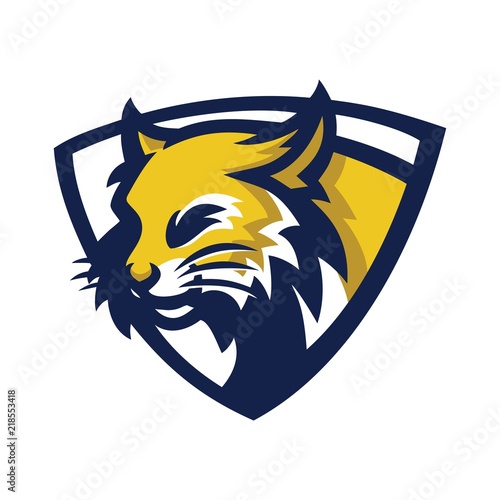 Photography bobcat/lynx esport gaming mascot logo template