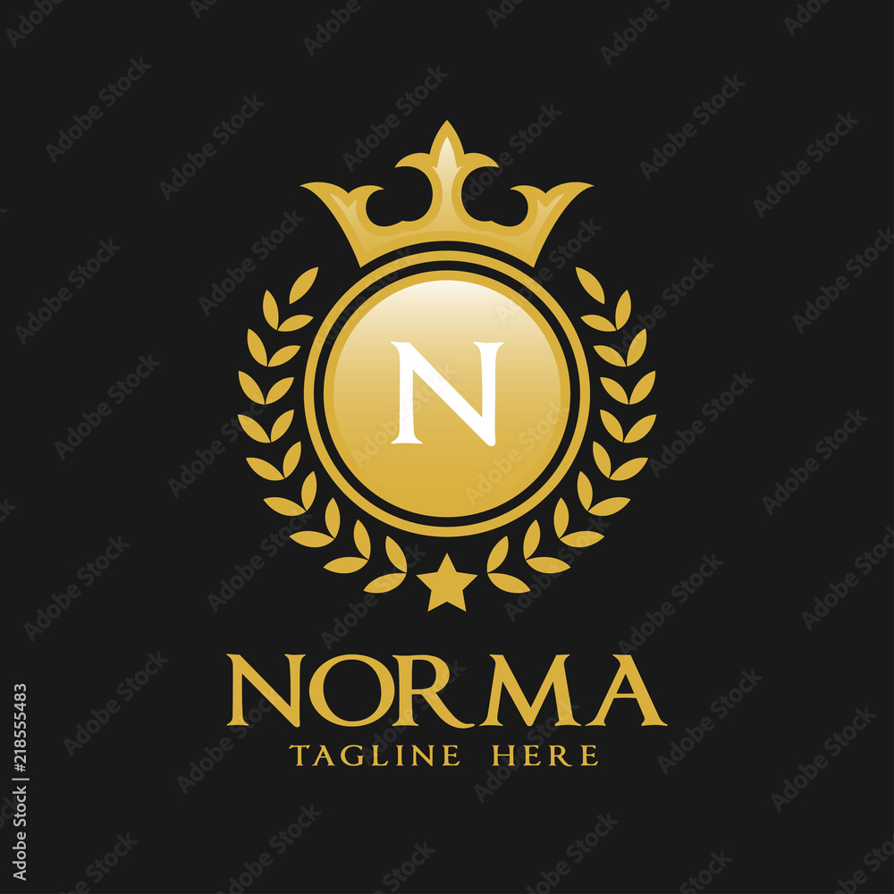 Fototapeta premium Letter N Logo - Classic Luxurious Style Logo Template