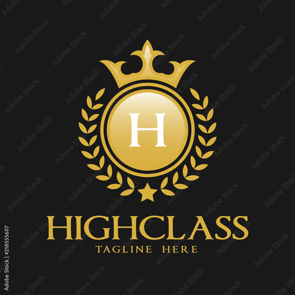 Fototapeta premium Letter H Logo - Classic Luxurious Style Logo Template