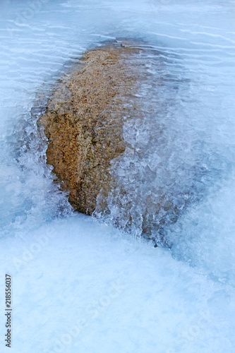 rocks in ice and snow © zhang yongxin