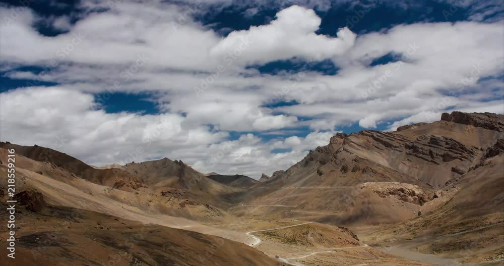 Time Lapse of the Lachulunga La (Pass), India. The road seen in the clip is the road from Jispa to Leh. Time Lapse of the Lachulunga La (Pass), India. The road seen in the clip is the road from Jispa to Leh.