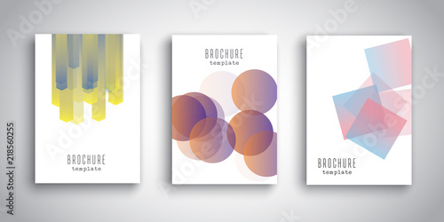 Brochure templates with abstract designs