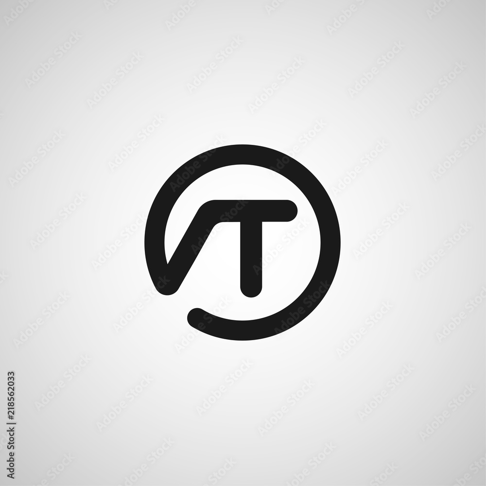 Initial Letter AT Logo Template Design Initial Letter AT Logo Template Design