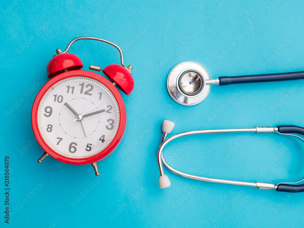 stethoscope on blue background copy space stethoscope on blue background copy space