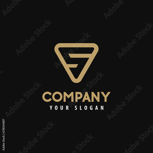 Template logo letter s, golden logo. Vector Illustration.